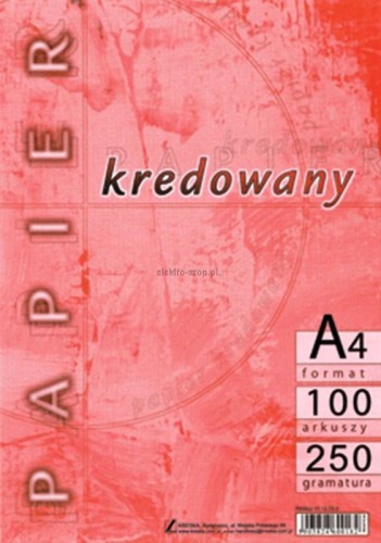 Papier kredowy Kreska A4 - biały [mm:] 210x297