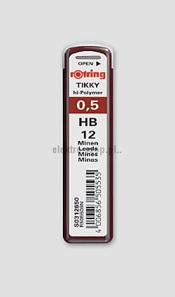 Wkład do ołówka (grafit) Rotring HB 0,5mm (S0312650)