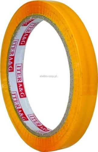 Taśma pakowa Iter A&amp;G 12mm żółta 66m
