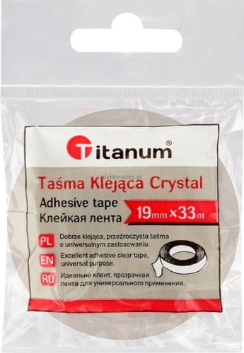 Taśma biurowa Titanum Crystal 19mm 33m