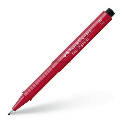 Cienkopis kreślarski Faber Castell Ecco Pigment, czerwony 0,7mm (166721)