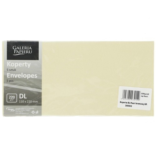 Koperta Galeria Papieru pearl kremowy SP DL - kremowy (280902) 5 sztuk