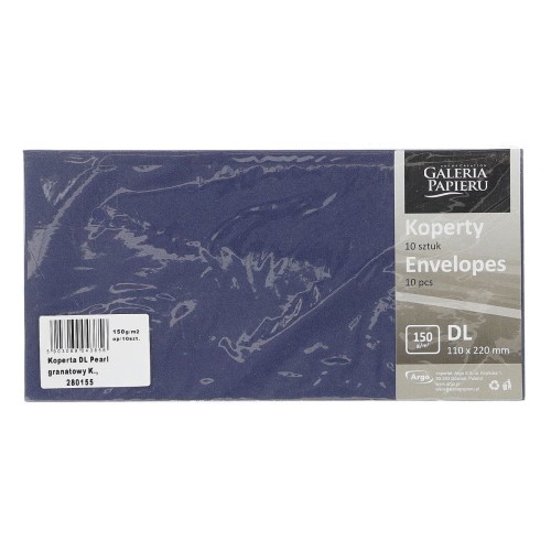 Koperta pearl granat DL - granatowy [mm:] 110x220 (280155) 10 sztuk