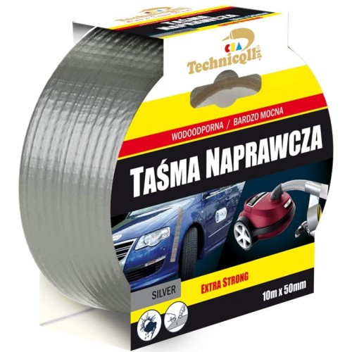 Taśma specjalnego przeznaczenia Technicqll srebrna 10m (T-284)