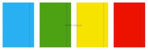 Teczka kartonowa na gumkę Interdruk A5 kolor: mix (TEGUFLUOA5)