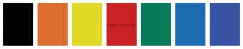 Teczka kartonowa na gumkę Interdruk A4 kolor: mix (TEGUFMIX)