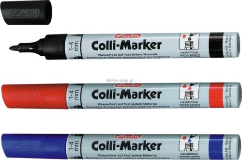 Marker permanentny Herlitz Colli-Marker, czarny 1,0-4,0mm okrągła końcówka (9786658)