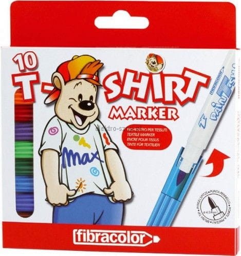 Marker specjalistyczny Fibracolor t-SHIRT, mix okrągła końcówka
