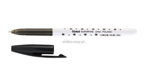 Długopis Toma gwiazdki czarny czarny 0,5mm (TO-059 3 2)