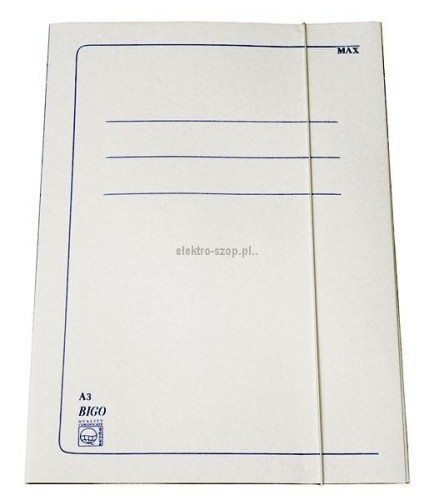 Teczka kartonowa na gumkę bigo A3 kolor: biały 400g [mm:] 435x310 (0086)
