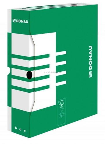 Pudło archiwizacyjne Donau A4 - zielony [mm:] 80x340x 297 (660301FSC-06)