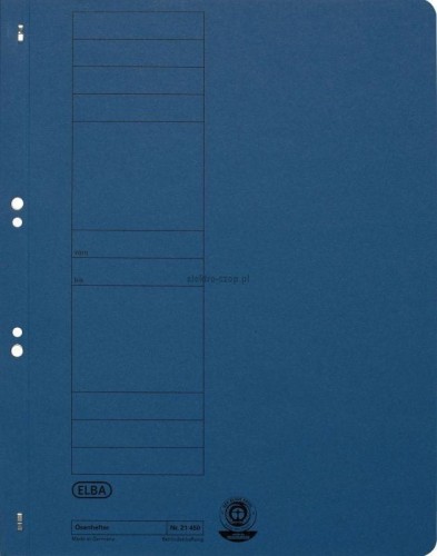 Skoroszyt Elba oczkowy A4 - niebieski 250g (100551869)