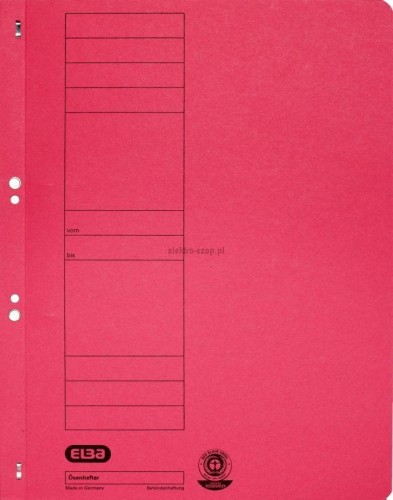 Skoroszyt Elba oczkowy A4 - czerwony 250g (100551875)