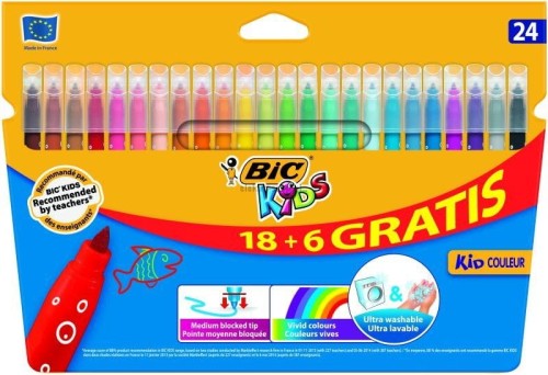 Flamaster Bic Kids Kid Couleu r24 kol 24 kol. (8418005)