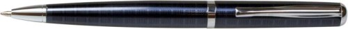 Długopis obrotowy 10B1-DC Titanum metalowy grafitowy w kratkę srebrne wykończenie niebieski wkład 0,7 mm