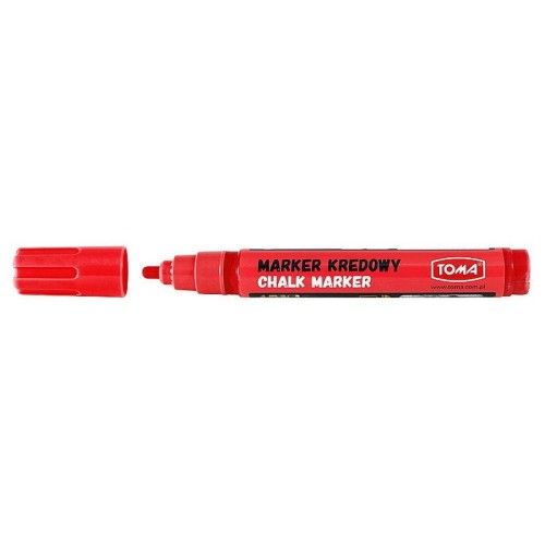 Marker specjalistyczny Toma kredowy, czerwony 4,5mm okrągła końcówka (TO-292 2 2)