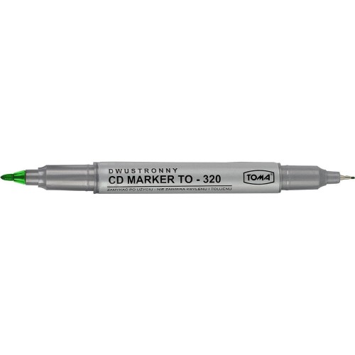 Marker do cd Toma zielony dwustronny, zielony 0,5/1,0mm (To-320)