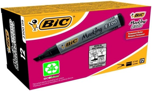 Marker permanentny Bic Marking 2300, czarny 3,7-5,5mm ścięta końcówka (8209263)