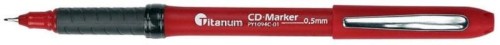 Marker do cd Titanum, czerwony 0,5mm (PY1094C-01)