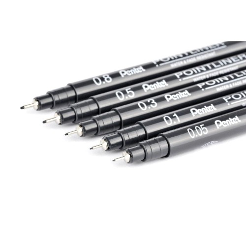 Cienkopis Pentel cienkopis, czarny 0,05mm 1kol. (S20P)