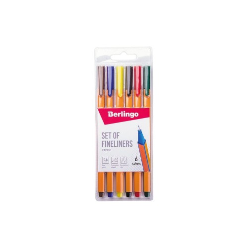 Cienkopis Berlingo Starlight, mix 0,4mm 6kol. (255125)