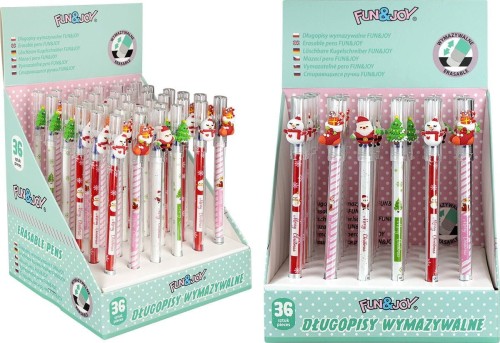Długopis wymazywalny Fun&amp;Joy CHRISTMAS niebieskie 0,7mm
