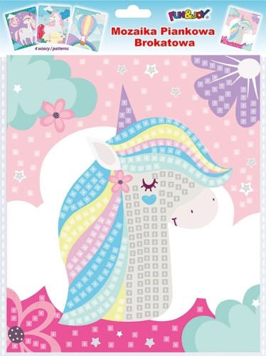 Mozaika Fun&amp;Joy Glitter Unicorn 4 wzory: jednorożce. (FJSR2201)