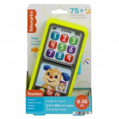 Telefon zabawkowy Fisher Price smartfonik 2w1 przesuwaj i ucz się (HNL43)