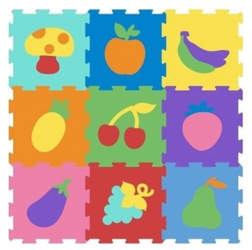 Mata dla malucha Smily Play piankowa owoce, 29x29cm (SP84355)