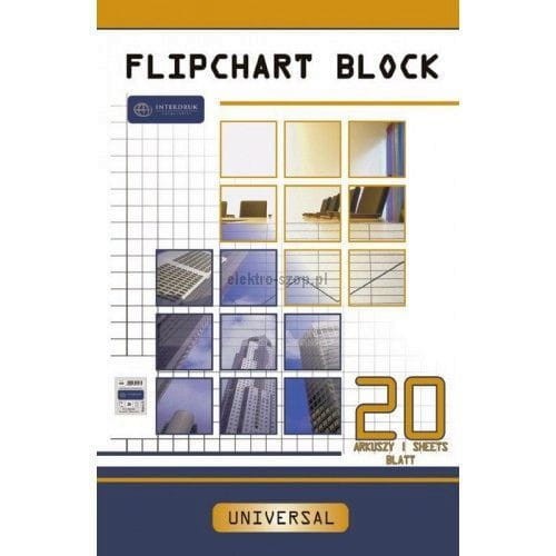 Blok do tablic flipchart Interdruk A1 20k. 80g czysty [mm:] 1000x640 (FLI20)