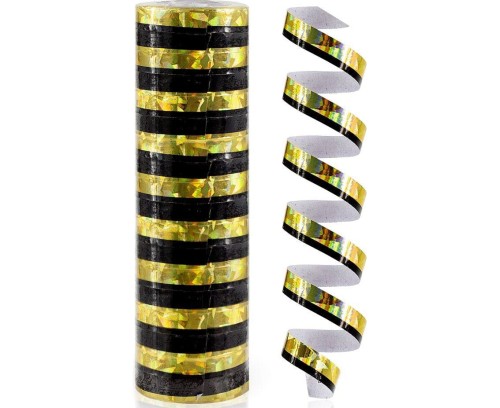 Serpentyna Godan holograficzna czarno-złote czarno-złoty 4m (SH24ZC-VT)