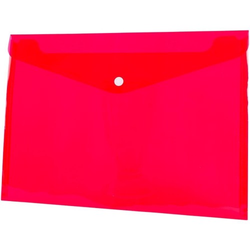 Teczka plastikowa na guzik Tetis koperta pp A4 kolor: czerwony 140 mic. [mm:] 235x330 (BT611-C)