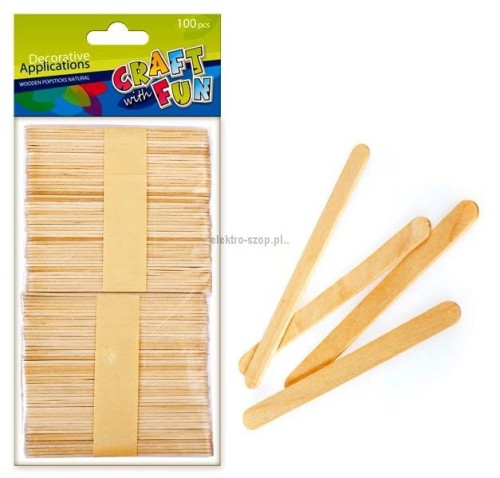 Drewniane patyczki Craft Fun 12 cm 100 sztuk (291067)