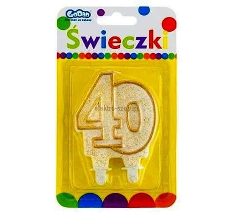 Świeczka urodzinowa Godan ZŁOTA URODZINOWE (PF-SCZK40)