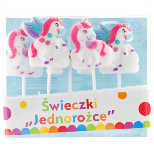 Świeczka ozdobna Godan jednorożce 5 szt (pf-spjr)