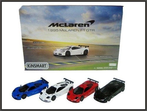 Samochód Hipo McLaren F1 GTR 1995 4-kolory 1:34 napęd (HXKT229)