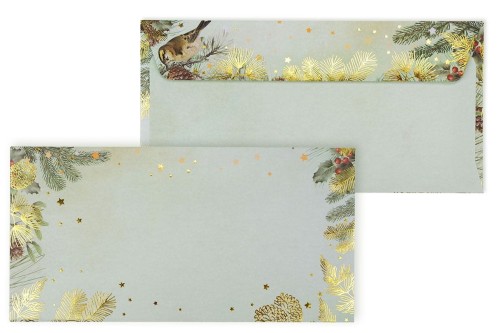 Koperta złote święta DL Galeria Papieru (280194) 10 sztuk