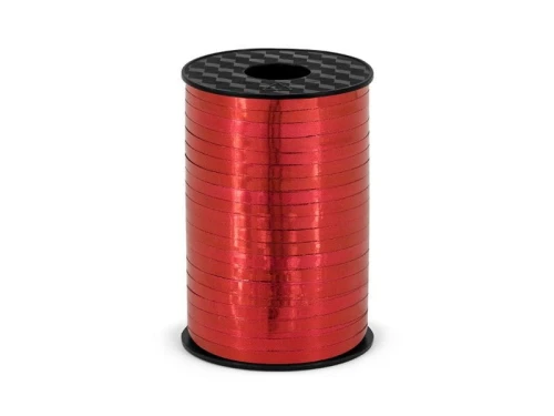 Wstążka Partydeco plastikowa 5mm czerwona 225m (PRM5-007)
