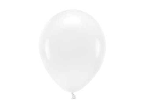 Balon gumowy Partydeco Pastel Eco Balloons biały 260mm (ECO26P-008)