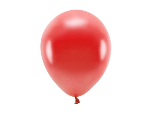 Balon gumowy Partydeco Metalizowane Eco Balloons czerwony 260mm (ECO26M-007)
