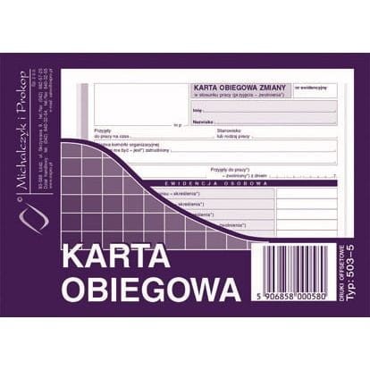Druk samokopiujący Karta Obiegowa Michalczyk i Prokop (503-5)