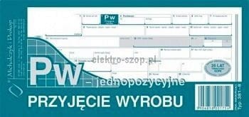 Druk samokopiujący przyjęcie wyrobu jednopozycyjne 1/3 A4 80k. Michalczyk i Prokop (381-8)