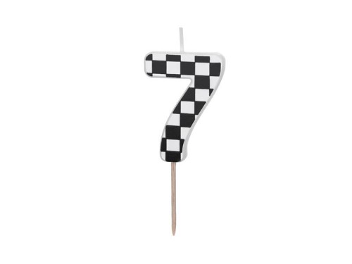Świeczka urodzinowa Cyferka 7, 5.5 cm, mix Partydeco (SCU7-7)