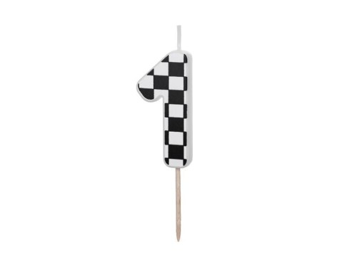 Świeczka urodzinowa Cyferka 1, 5.5 cm, mix Partydeco (SCU7-1)