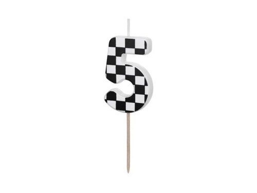 Świeczka urodzinowa Cyferka 5, 5.5 cm, mix Partydeco (SCU7-5)