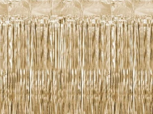 Dekoracja Kurtyna Party, złoty, 90x250cm Partydeco (CRT-019ME)