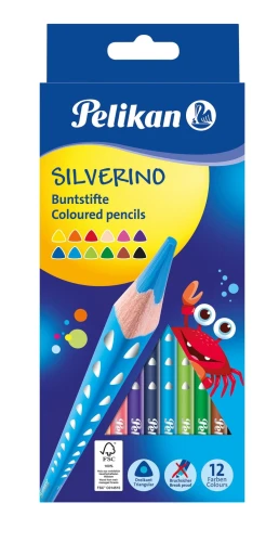 Kredki ołówkowe Pelikan Silverino 12 kol. (700634)