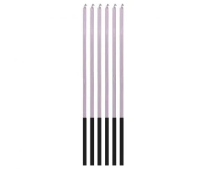 Świeczka urodzinowa Magiczny Płomień, liliowe, 3x3x150mm, 6 szt. Godan (7C-SMPL)