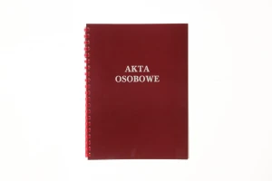 Teczka do akt osobowych zadrukowana ABCDE A4 czerwony karton pokryty folią Warta (339-096)