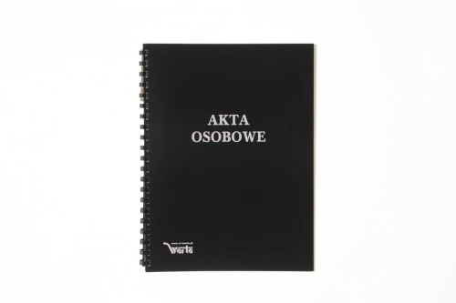 Teczka do akt osobowych zadrukowana ABCDE A4 czarny Warta (339-099)